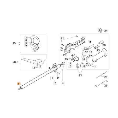 Albero trasmissione decespugliatore modelli 740S 740T ORIGINALE EMAK 4098116R | NewgardenParts.com