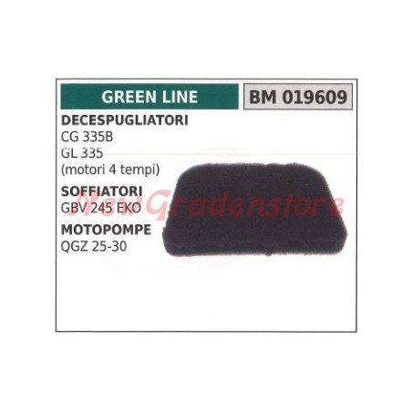 Filtro aria GREEN LINE decespugliatore soffiatore motopompa 019609 | NewgardenParts.com