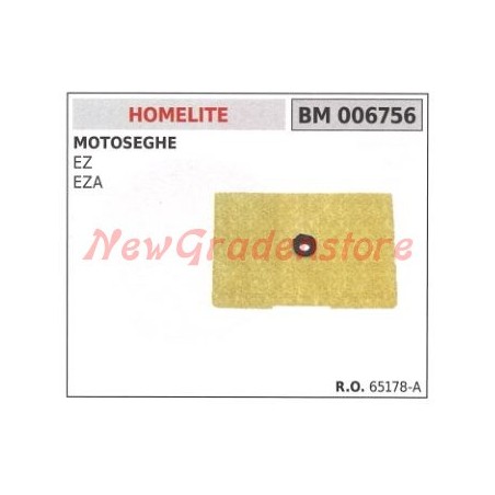 Filtro aria HOMELITE motosega EZ EZA 006756 | NewgardenParts.com