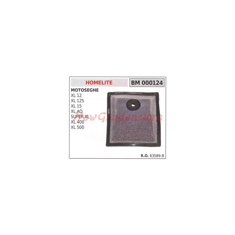 Filtro aire HOMELITE motosierra XL 12 12S 15 AO 000124