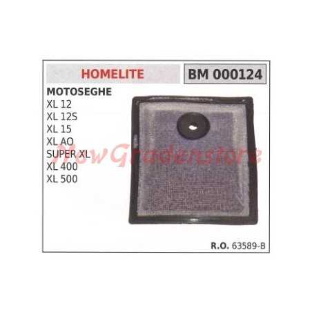 HOMELITE air filter XL 12 12S 15 AO motor saw 000124 | NewgardenParts.com