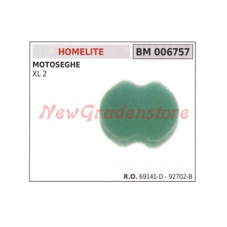 Filtro aria HOMELITE motosega XL 2 006757 | NewgardenParts.com