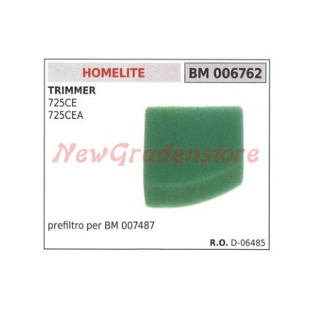 Filtro aria HOMELITE trimmer 725CE 725CEA 006762 | NewgardenParts.com