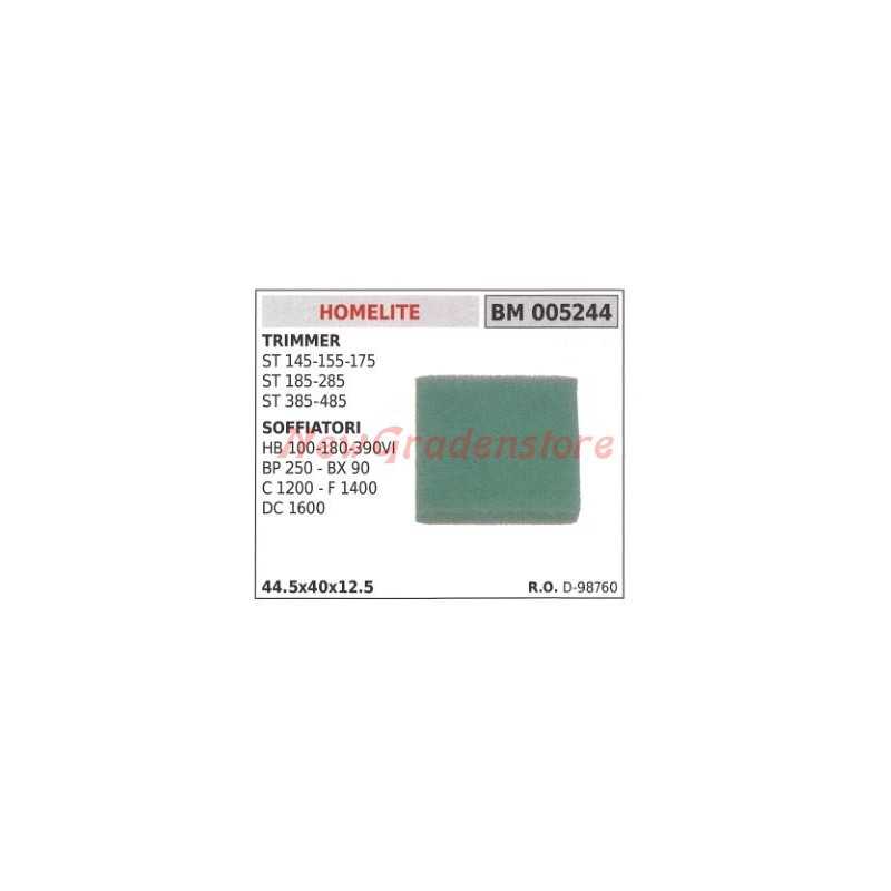 Filtro de aire recortadora HOMELITE ST 145 155 175 185 285 385 485 005244