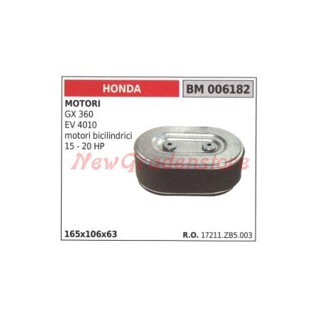 Filtro aria HONDA motore GX 360 EV 4010 motori bicilindrici 15 20 HP 006182 | NewgardenParts.com