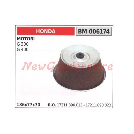 Filtro aria HONDA motori G 300 G 400 006174 | NewgardenParts.com