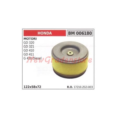 Filtro aria HONDA motori GD 320 321 410 411 006180 | NewgardenParts.com