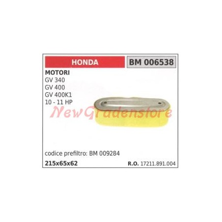 Filtro aria HONDA motori GV 340 400 400K1 10 11 HP 006538 | NewgardenParts.com