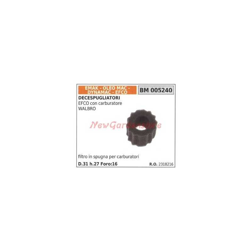 Schaumstoff-Luftfilter EMAK EFCO Freischneider mit WALBRO Vergaser 005240
