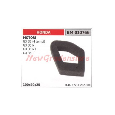 Filtro aria in spugna HONDA motore GX 35 (4 tempi) GX 35 N 35 NT 35T 010766 | NewgardenParts.com