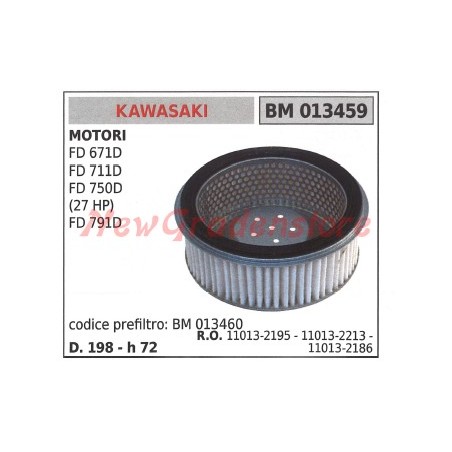 Filtro aria KAWASAKI motore FD 671D 711D 750D (27 HP) FD 791D 013459 | NewgardenParts.com