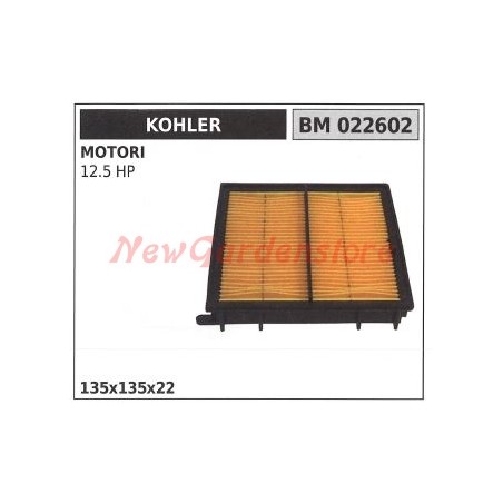 Filtro aria KOHLER trattorino rasaerba 12.5 HP 022602 | NewgardenParts.com