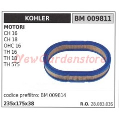 Filtre à air KOHLER tracteur de pelouse CH 16 18 OCH 16 TH 16 18 575 009811 | NewgardenParts.com
