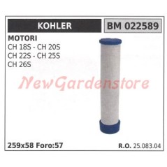 Filtro aria KOHLER trattorino rasaerba CH 18S 20S 22S 25S 26S 022589 | NewgardenParts.com