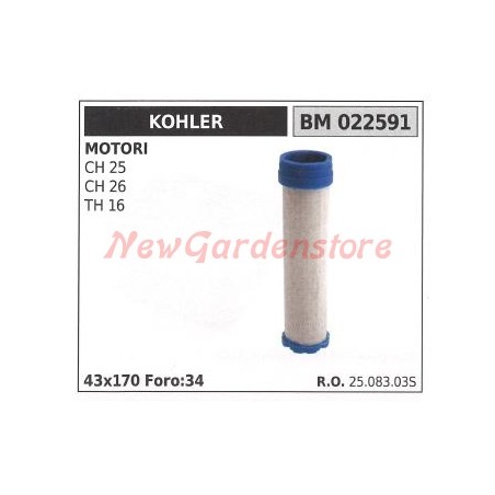 Filtro aria KOHLER trattorino rasaerba CH 25 26TH 16 022591 | NewgardenParts.com