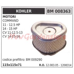 Filtro aria KOHLER trattorino rasaerba COMMAND 11 12.5 HP 14 15 HP 008363 | NewgardenParts.com