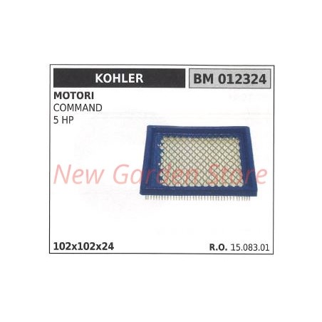 Filtro aria KOHLER trattorino rasaerba COMMAND 5 HP 012324 | NewgardenParts.com