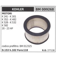 Filtro aria KOHLER trattorino rasaerba K 241 301 352 482 528 532 582 009268 | NewgardenParts.com