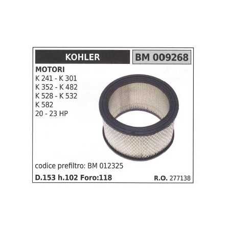 KOHLER Rasentraktor-Luftfilter K 241 301 352 482 528 532 582 009268 | NewgardenParts.com