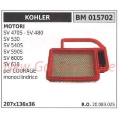 Filtro de aire KOHLER para tractor de césped SV 470S 480S 530 540S 590S 600S 610 015702