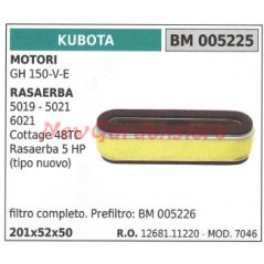 Filtro aria KUBOTA motore GH 150-V-E raserba 5019 5021 6021 COTTAGE 48TC 005225 | NewgardenParts.com