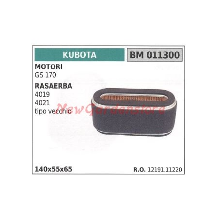 Filtro aria KUBOTA motore GS 170 rasaerba 4019 4021 tipo vecchio 011300 | NewgardenParts.com