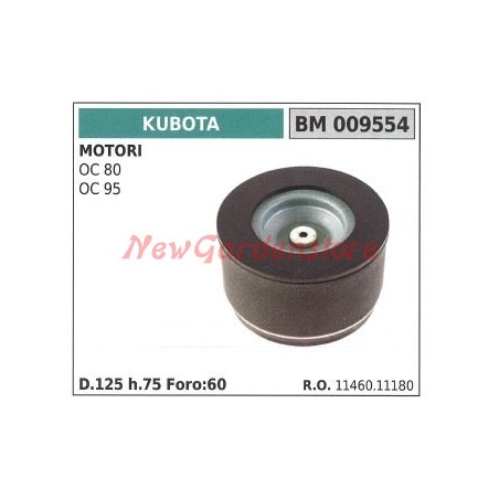 Filtro aria KUBOTA motore OC 80 95 009554 | NewgardenParts.com