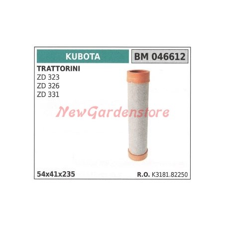 Filtro aria KUBOTA motore trattorino ZD 323 326 331 046612 | NewgardenParts.com