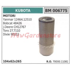 Filtro aria KUBOTA motorE Yanmar 12464.12510 Bobcat 48426 006775