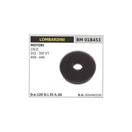 Filtro aria LOMBARDINI motocoltivatore 15LD 315 350VT 400 440 | NewgardenParts.com