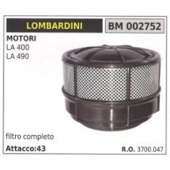 Filtro aria LOMBARDINI motocoltivatore motozappa motore LA 400 LA 490 3700.047 | NewgardenParts.com