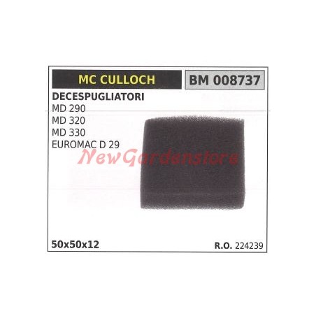 Filtro aria MC CULLOCH decespugliatore MD 290 320 330 EUROMAC D 29 008737 | NewgardenParts.com