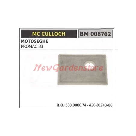 Filtro aria MC CULLOCH motosega PROMAC 33 008762 | NewgardenParts.com