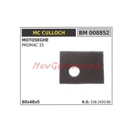 Filtro aria MC CULLOCH motosega PROMAC 33 008852 | NewgardenParts.com