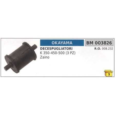 OKAYAMA support antivibratoire pour débroussailleuse K 350 450 500 (3 PZ) ZAINO 003826 | NewgardenParts.com