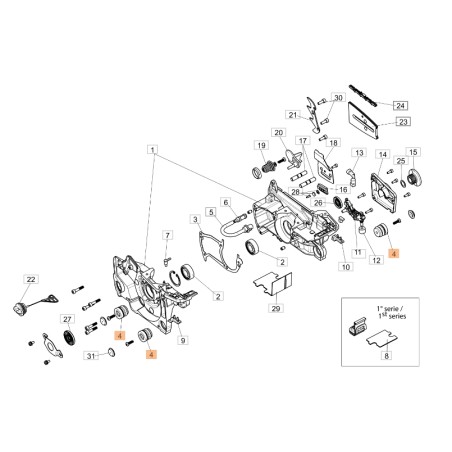 Antivibrante ORIGINALE OLEOMAC motosega modelli GSH 510 - GSH 560 50310084R | NewgardenParts.com