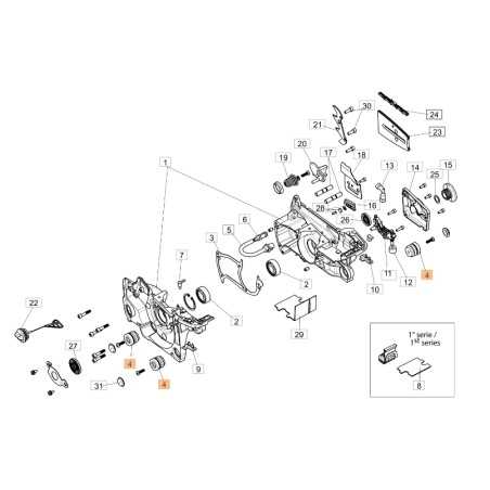 ORIGINAL OLEOMAC chain saw models GSH 510 - GSH 560 50310084R | NewgardenParts.com