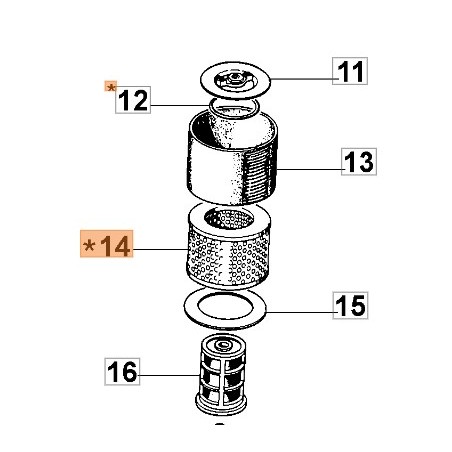 Filtro aria motosega modelli 999F 999TTA 099900898R OLEOMAC | NewgardenParts.com