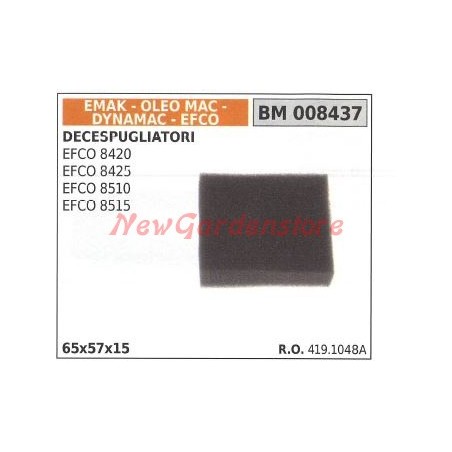 Filtro aria OLEOMAC decespugliatore EFCO 8420 8425 8510 8515 008437 4191048A | NewgardenParts.com