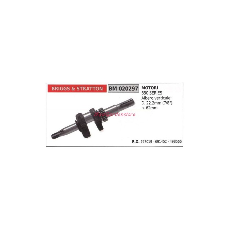 Cigüeñal motor cortacésped BRIGGS&STRATTON 650 797019