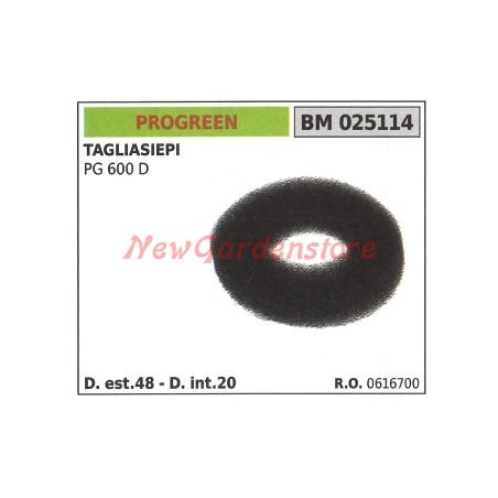 Filtro aria PROGREEN per tagliasiepe PG 600 D PG600D 025114 | NewgardenParts.com