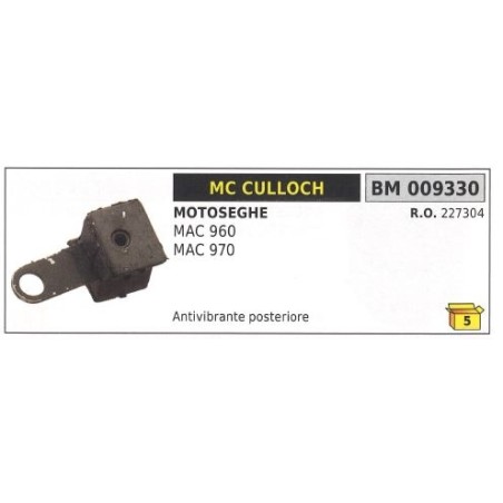 Antivibrante posteriore MC CULLOCH motosega MAC 960 970 009330 | NewgardenParts.com