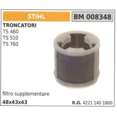 Filtro de aire adicional STIHL para tronzadora TS 460 510 760 008348