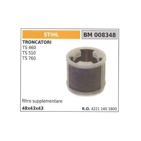 Filtro aria supplementare STIHL per troncatore TS 460 510 760 008348 | NewgardenParts.com