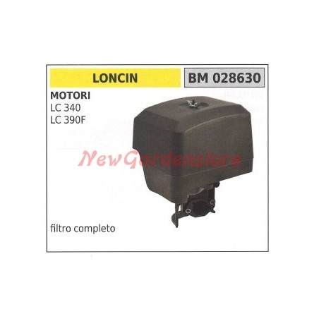 Filtro aria supporto LONCIN motore trattorino rasaerba LC 340 390F 028630 | NewgardenParts.com