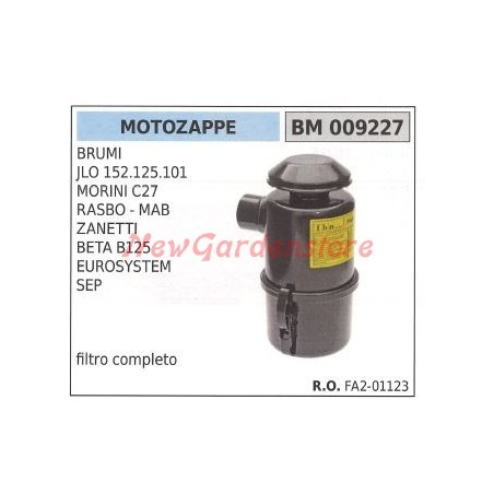 Filtro aria supporto motore montato su motozappa BRUMI MORINI C27 009227 | NewgardenParts.com