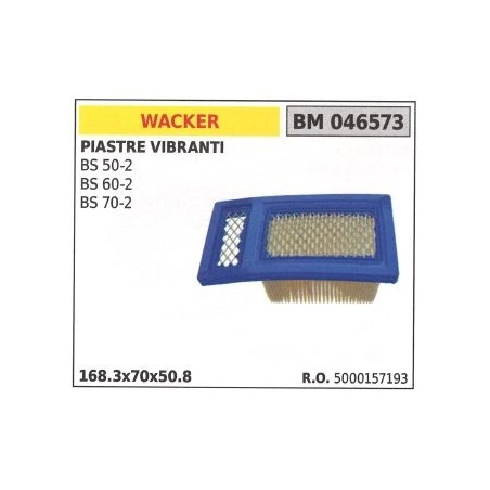 Filtro aria WACKER per piastra vibrante BS 50-2 60-2 70-2 046573 | NewgardenParts.com