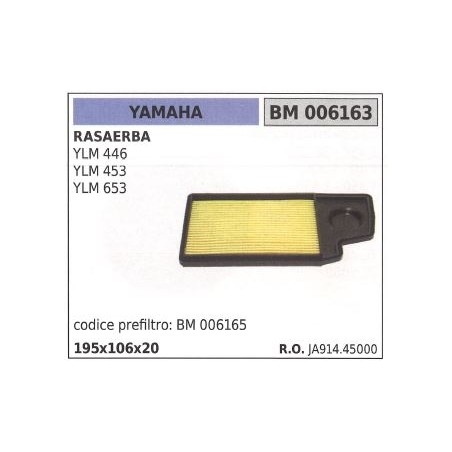 YAMAHA-Luftfilter für Rasenmäher YLM 446 453 653 006163 MOWER | NewgardenParts.com