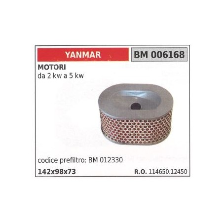 YANMAR-Luftfilter für 2 Kw bis 5 Kw-Motor 006168 | NewgardenParts.com