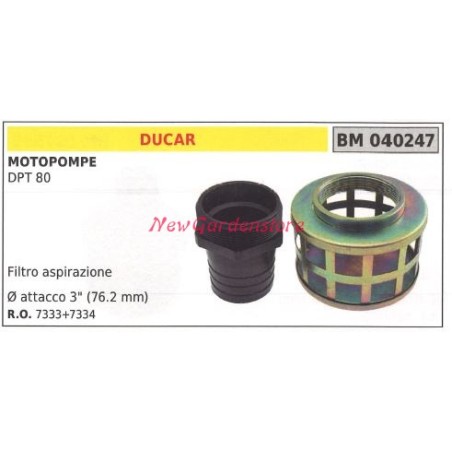 Filtro aspirazione DUCAR motopompa DPT 80 040247 | NewgardenParts.com